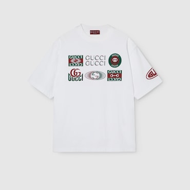 GUCCI Cotton Jersey T-shirt With Print, Size XXXL
