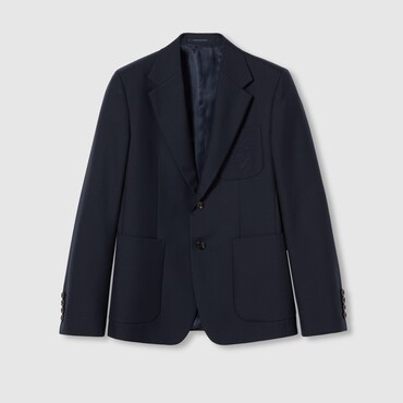 GUCCI Drill Jacket With Liftboy Embroidery, Size 52 IT