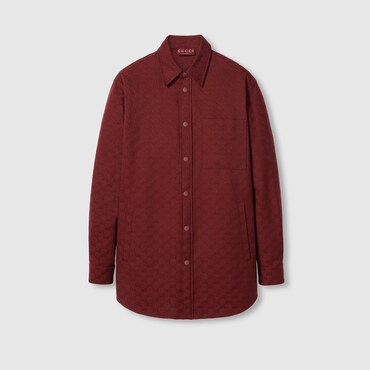 GUCCI GG Canvas Shirt, Size 48