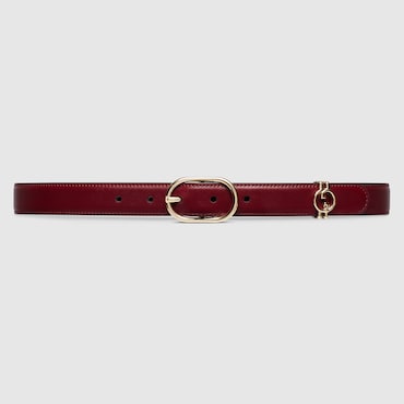 GUCCI Belt With Round Interlocking G, Size 105