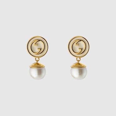 GUCCI Blondie Pearl Drop Earrings