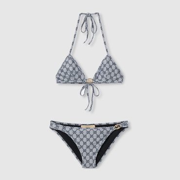 GUCCI GG Stretch Jersey Bikini, Size XS