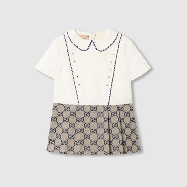 GUCCI Baby - GG Canvas Dress, Size 12-18 MONTHS