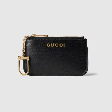 GUCCI Zip Key Case With Script