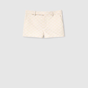 GUCCI GG Cotton Gabardine Shorts, Size 36 IT