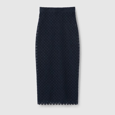 GUCCI Double G Flower Lace Skirt, Size 38 IT