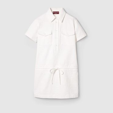 GUCCI GG Jacquard Denim Dress, Size 36 IT