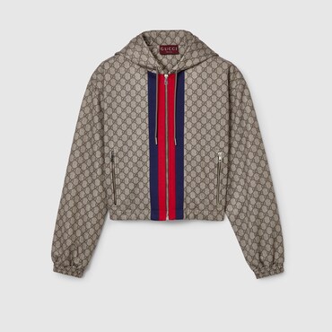 GUCCI GG Technical Jersey Zip Jacket, Size XL