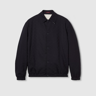 GUCCI Reversible GG Polyester Jacket, Size 46