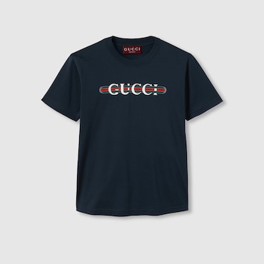 GUCCI Printed Cotton Jersey T-shirt, Size L