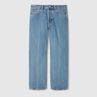 GUCCI Low Waist Cropped Denim Pant, Size 23