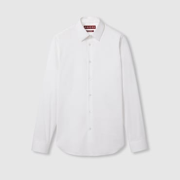 GUCCI Stretch Cotton Poplin Shirt, Size 15+