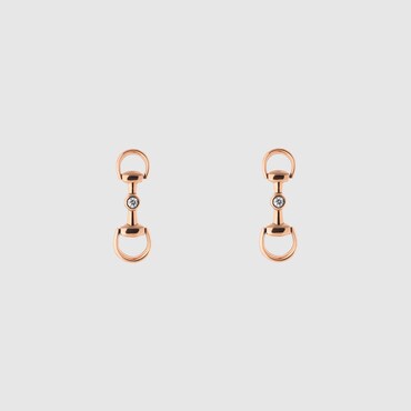 GUCCI Orecchini Con Diamanti E Morsetto 18 Carati