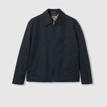 GUCCI Veste En Twill De Coton Avec Bande Web, Taille 54