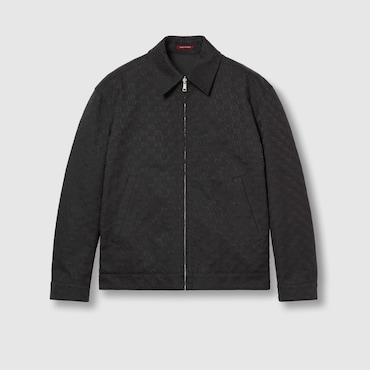 GUCCI Reversible Nylon And GG Canvas Jacket, Size 50
