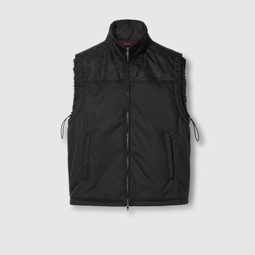 GUCCI Gilet In Nylon GG Pesante, Taglia 48