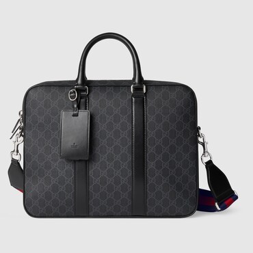 GUCCI GG Black Medium Briefcase