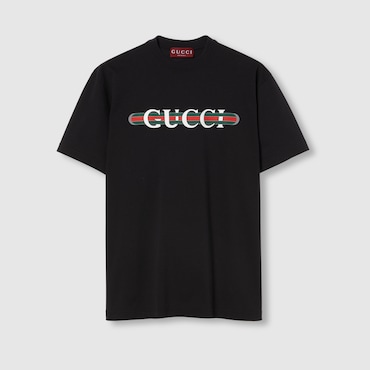 GUCCI Printed Cotton Jersey T-shirt, Size S
