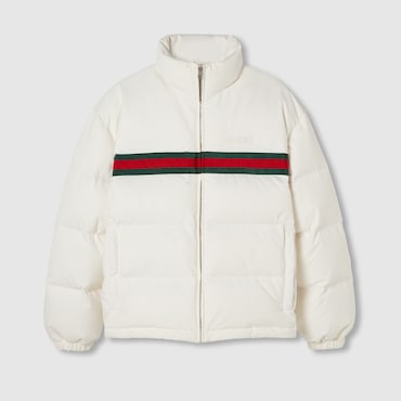GUCCI Polyester Twill Bomber Jacket, Size 42 IT