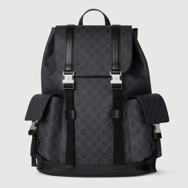 GUCCI GG Black Large Backpack