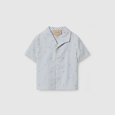GUCCI Baby - G Striped Cotton Jacket, Size 24 MONTHS