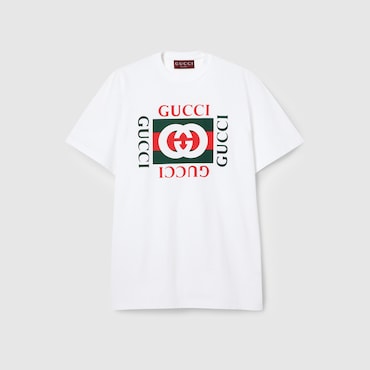 GUCCI Printed Cotton Jersey T-shirt, Size XS