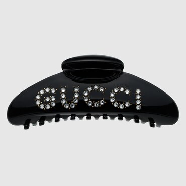 GUCCI 'GUCCI' Hair Clip With Crystals