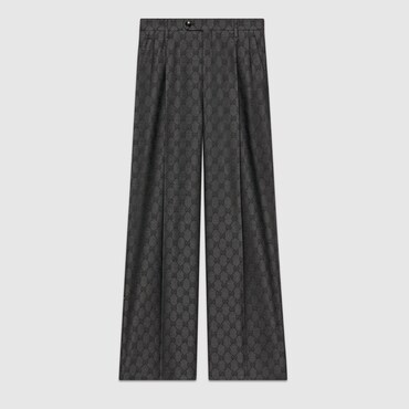 GUCCI GG Wool Trouser, Size 46 IT