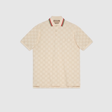 GUCCI Polo In Piquet Di Cotone GG, Taglia XXXL