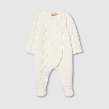 GUCCI Baby - Padded GG Cotton One-piece, Size 3-6 MONTHS