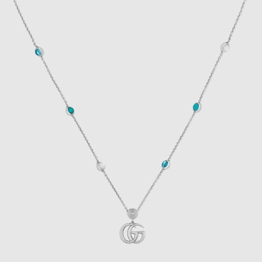 GUCCI Double G Mother Of Pearl Necklace