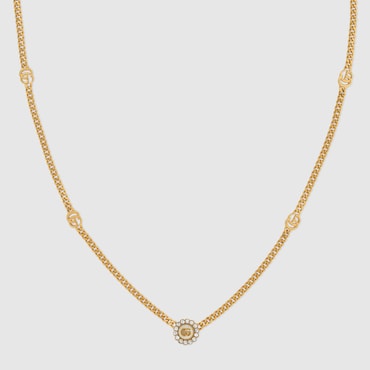 GUCCI Collana GG Marmont Con Fiore E Doppia G