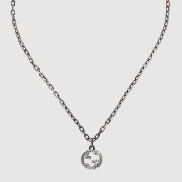 GUCCI Interlocking Pendant Necklace
