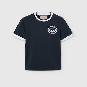 GUCCI Cotton Jersey T-shirt With Embroidery, Size XXS