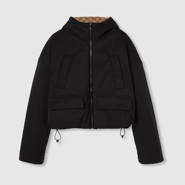 GUCCI Reversible Polyester Bomber Jacket, Size 36 IT