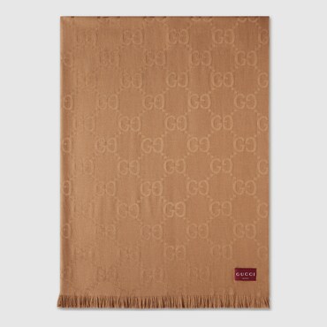 GUCCI Coperta In Jacquard Di Lana E Seta GG