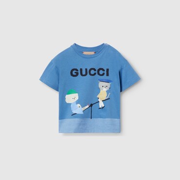 GUCCI Baby - Printed Cotton T-shirt, Size 6-9 MONTHS