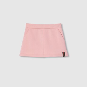 GUCCI Kids - Cotton Skirt With Web, Size 6 YEARS