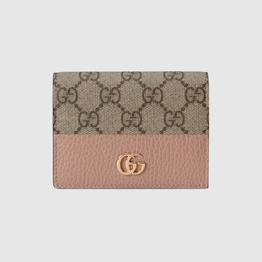 GUCCI GG Marmont Bi-colour Card Case Wallet