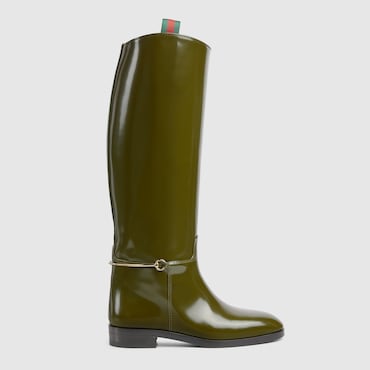 GUCCI Women's Slim Horsebit Boot, Size 37.5 IT