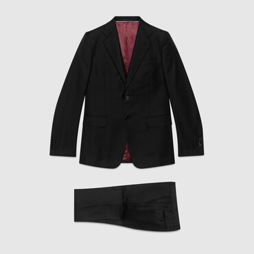 GUCCI Straight Fit Wool Suit, Size 48 IT