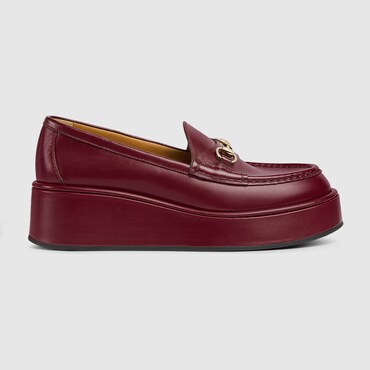 GUCCI Women's Horsebit Wedge Loafer, Size 36 IT