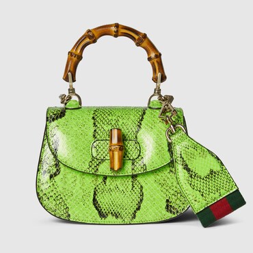 GUCCI Bamboo 1947 Mini Python Bag