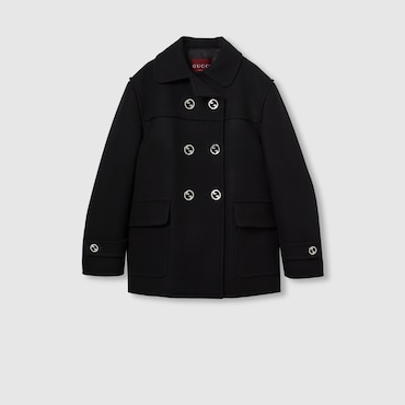GUCCI Batavia Wool Coat, Size 44 IT
