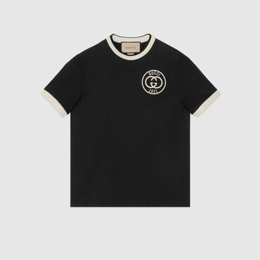GUCCI Cotton Jersey T-shirt With Embroidery, Size XXL