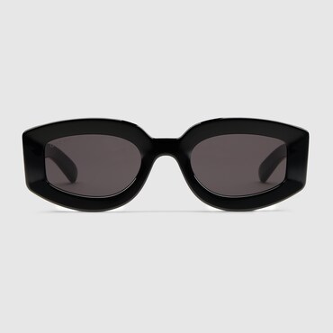 GUCCI Geometric Frame Sunglasses