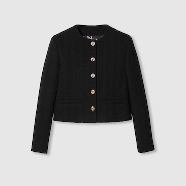 GUCCI Tweed Damier Jacket, Size 36 IT