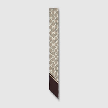 GUCCI Printed Silk Neck Bow