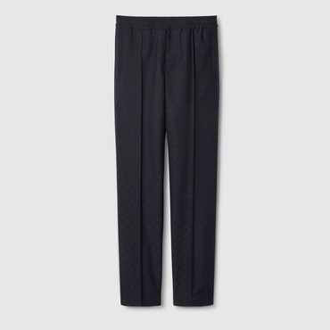GUCCI Polyester GG Jacquard Trouser With Web, Size 44