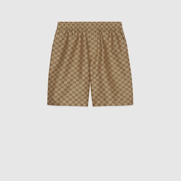 GUCCI GG Supreme Linen Shorts, Size 44
